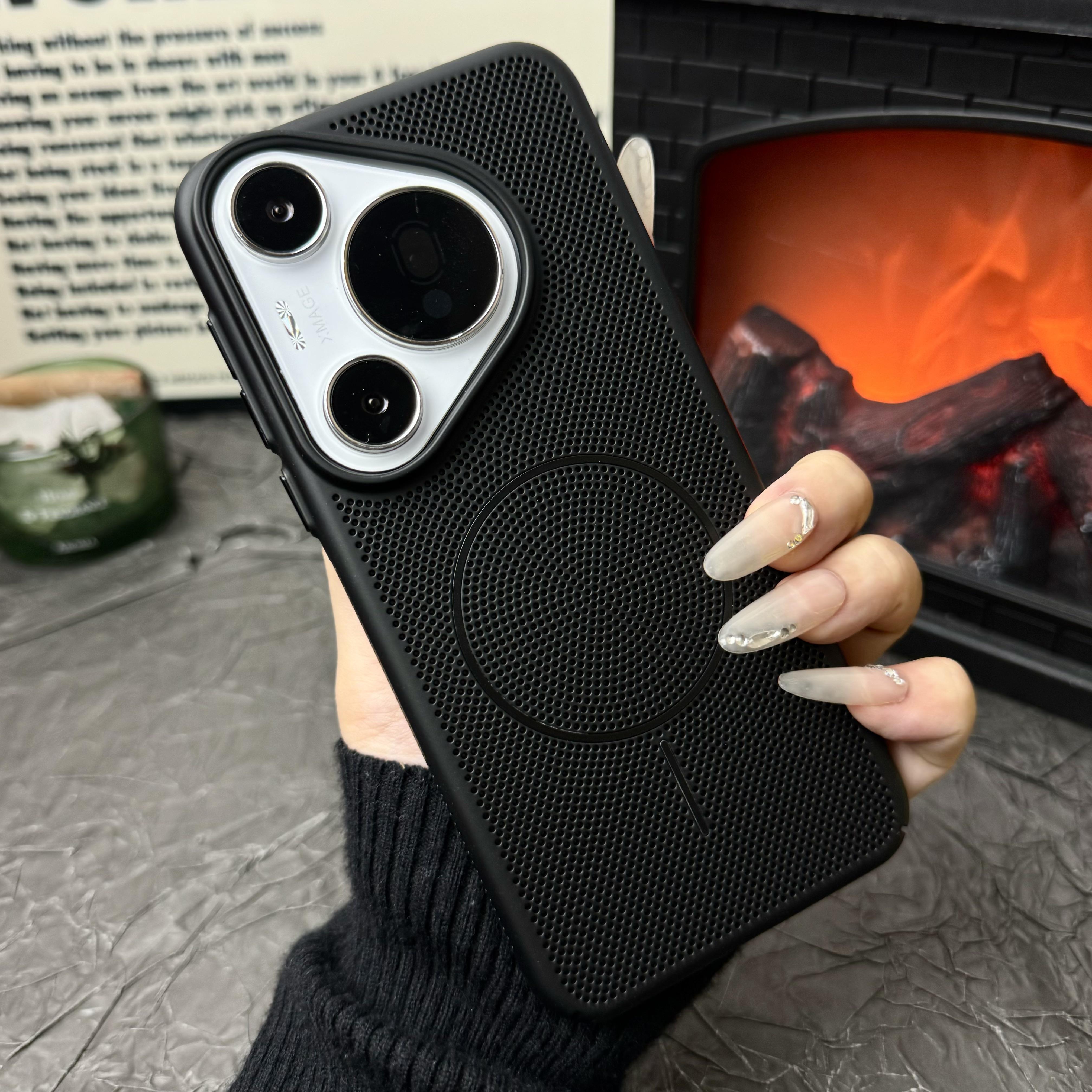 

Сетчатый чехол для телефона с магнитом для рассеивания тепла для Huawei Mate 80 70 60 Pura 80 70 Pro, ультрадышащий, для Magsafe, тонкий бампер Huawei Pura 70 Ultra