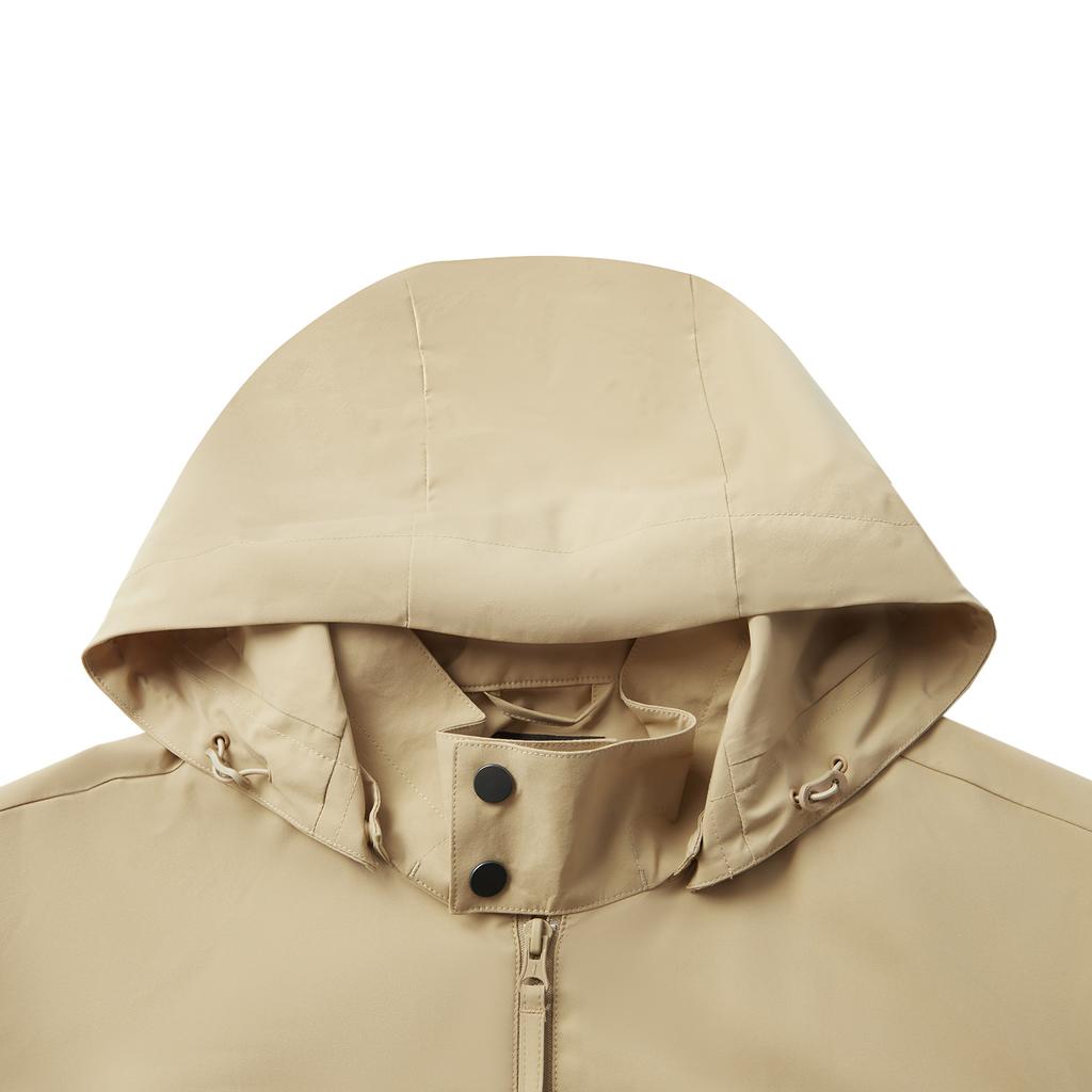 Li-Ning Comfortable Casual Simple Loose Hooded Jacket Men Jackets Ochre Khaki AJDV027-6