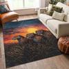 3D Geparden Kunst Thema Teppich für Wohnzimmer Schlafzimmer Sofa Große Größe Dekor Rutschfeste Matte Maschinenwaschbar Mehrere Größen Schönes Geschenk