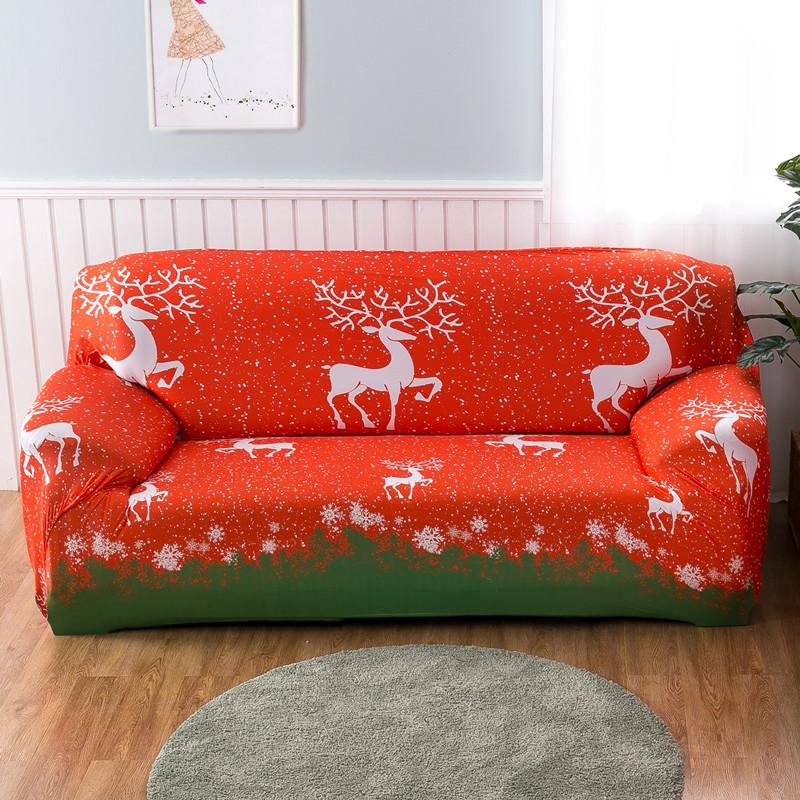 

Christmas Elastic Sofa Covers for Living Room Funda Sofa Couch Cover Chair Protector Universal Sofa Slipcovers X-mas Home Decor Small( 90-140cm)1pc