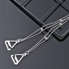 Sexy Rhinestone Crystal Silver Plated Bra Straps Metallic Bra Shoulder Lingerie Accessories