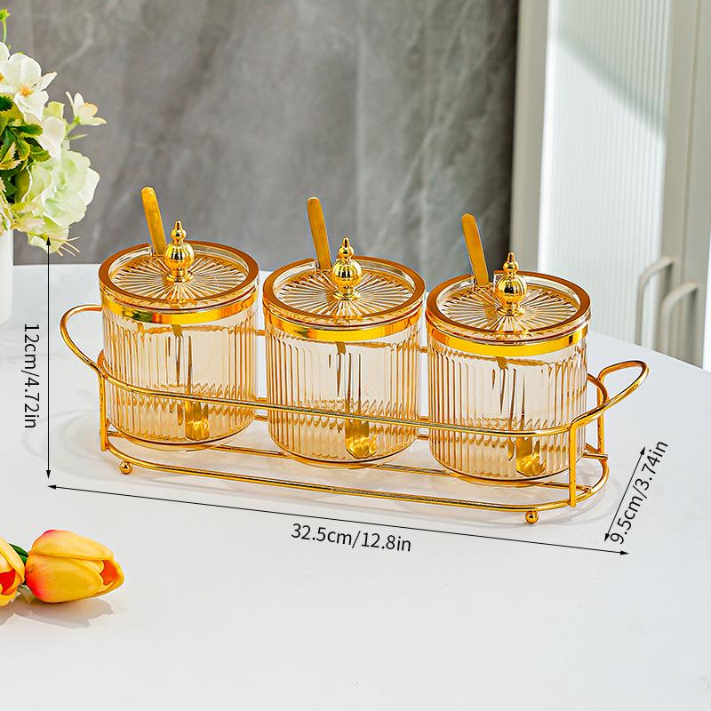 High-value Seasoning Bottle and Jar Household Kitchen Sugar Salt Jar Moisture-proof Seasoning Jar with Spoon Special Spice Box for Chili Oil