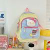 Schoolbag casual backpack new Japanese plaid cute large capacity backpack girl wind lightweight middle school student schoolbag