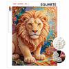 DIY Pearl Art Painting Majestic Lion Handmade Craft Modern Wall Decor Leisure Relax Activity Nice Gift for Novice Art Practitioners Home