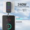 240W Multi-Port Fast Charger with Universal Compatibility (EU/US/UK)