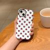 Trendy Kawaii Retro Red Love Heart Hand Drawn Doodle Art Film Aesthetic Protective Phone Case For iPhone 14 15 16 Pro Max Plus Dropproof Bumper Cover