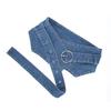Women's Denim Waist Shaper Casual Gathering Waist Belt Fashionable Waist Cincher for Various Occasion