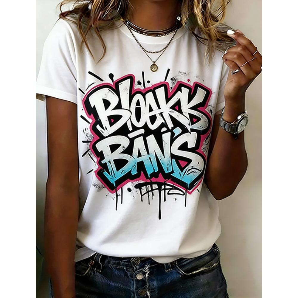 

Fashionable women s sleeve T-shirt printed with original aesthetic clothing 5XL