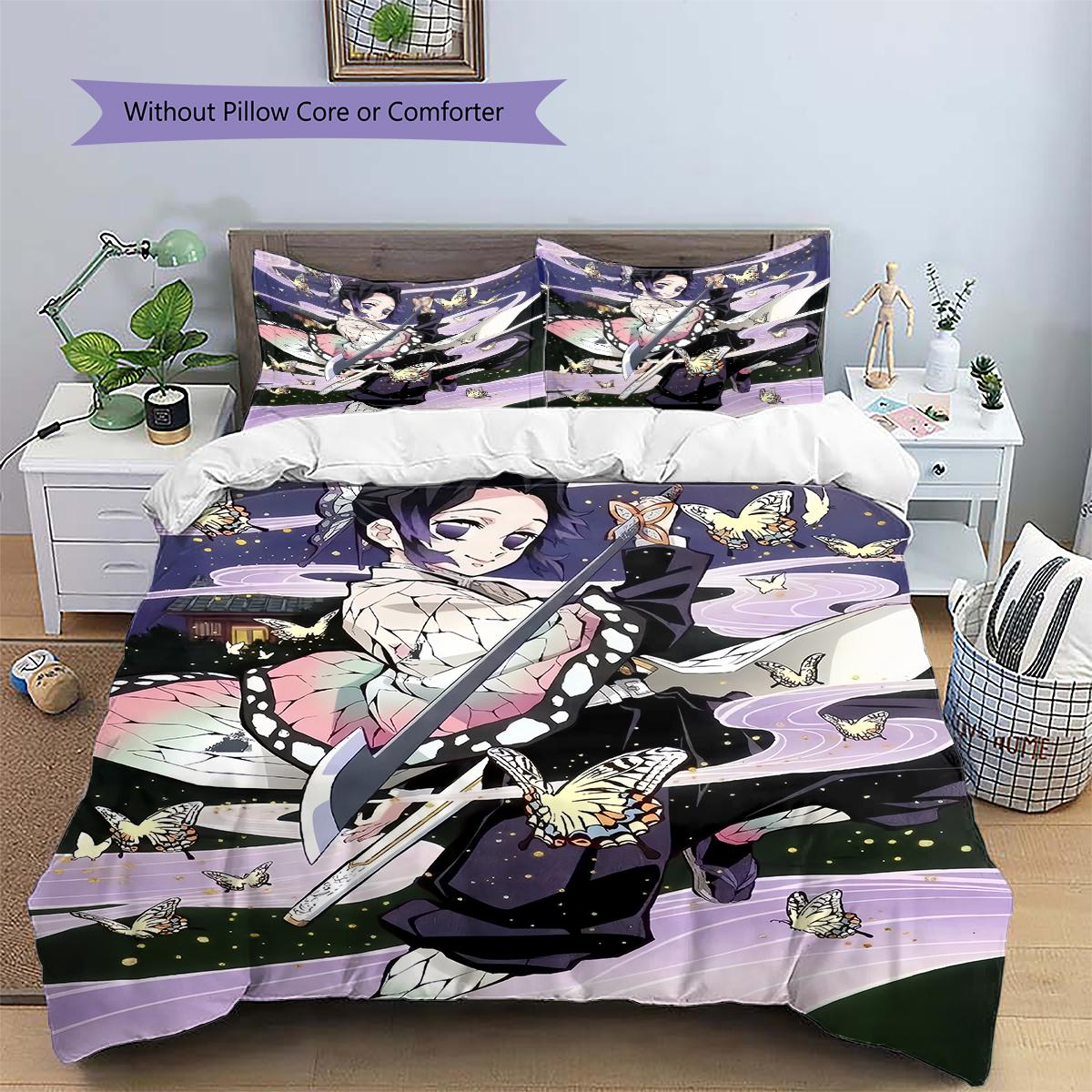 

Demon Slayer Japanese Style Bedding Set Duvet Cover Pillowcase No Filler, Soft Home Bedroom Decor, Perfect Gift for Fans.chl 135x200cm