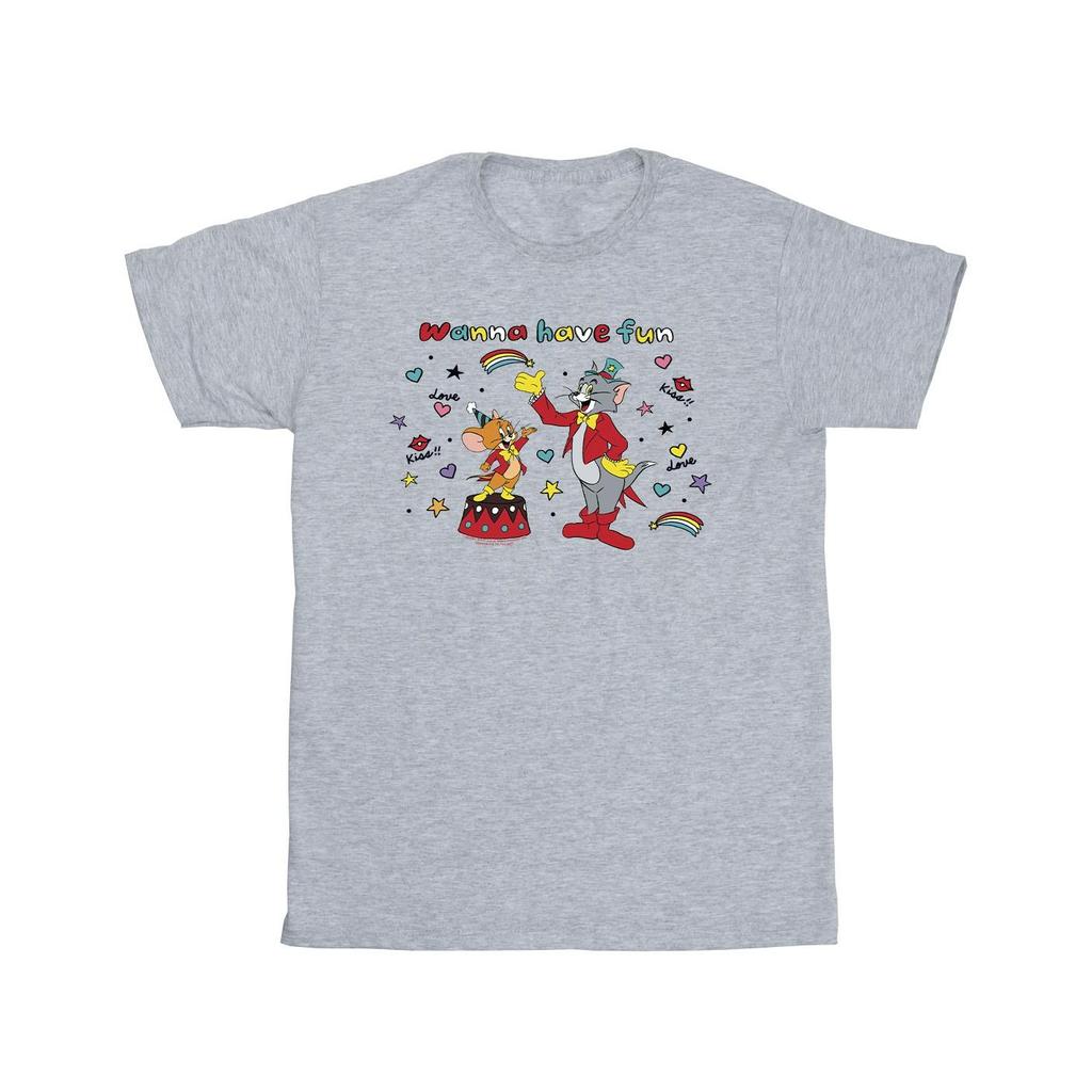 Tom And Jerry Mens Wanna Have Fun T-Shirt