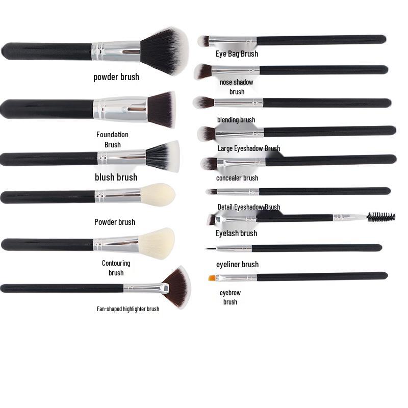 15-Piece Super Soft Makeup Brush Set: Powder, Blush, Foundation, Eyeshadow Brushes & More.