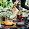New Men's Rain Shoes Winter Water Shoes Waterproof and Non-slip Thick-soled Water Boots Adult Kitchen Work Wear Velvet Rain Boots Women