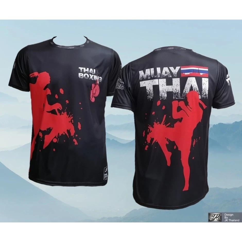 Muay Thai T-Shirt Kick Boxing 3D Print Vintage Training UV Protect Quick Dry Men Women Unisex Short Sleeve Round Neck MMA Mix Martial Art