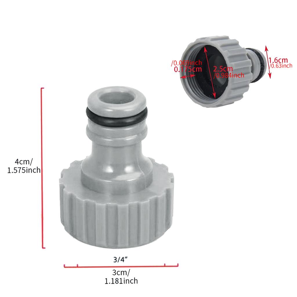 5pcs Hose Quick Connectors, 3/4  Inch Faucet Adapter for Garden Irrigation, Threaded Water Tap Connector
