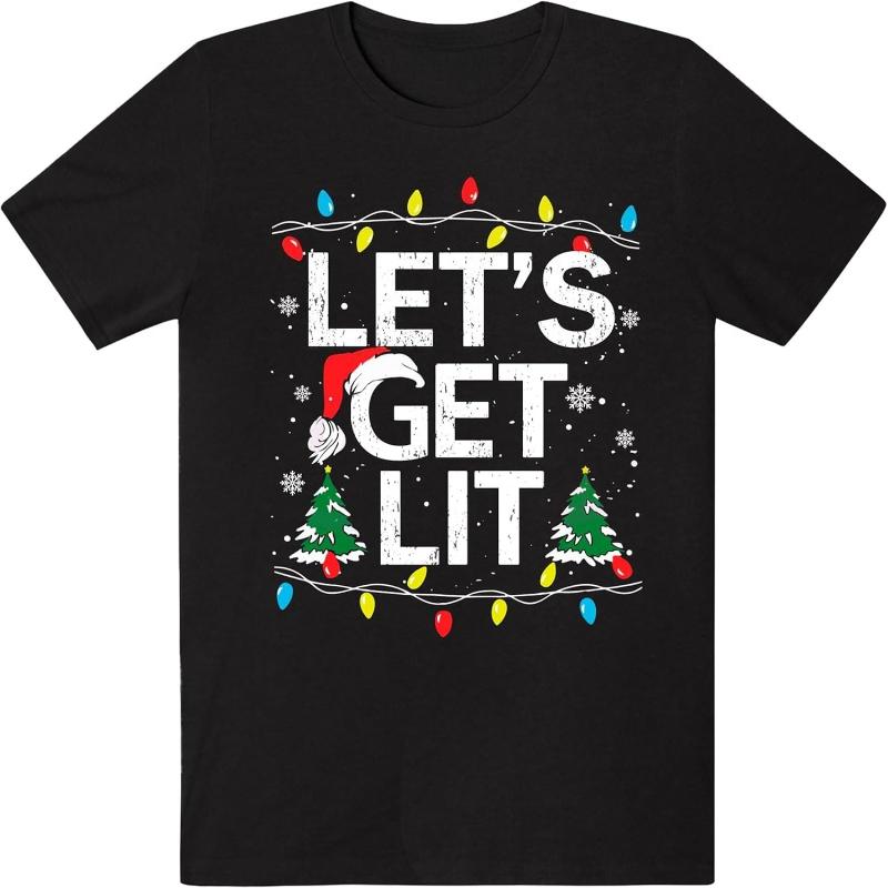Arvilhill Unisexs Funny Christmas Cotton TShirt Novelty Xmas Short Sleeve Crew Neck All Seasons Casual Comfortable Utdoors Tees
