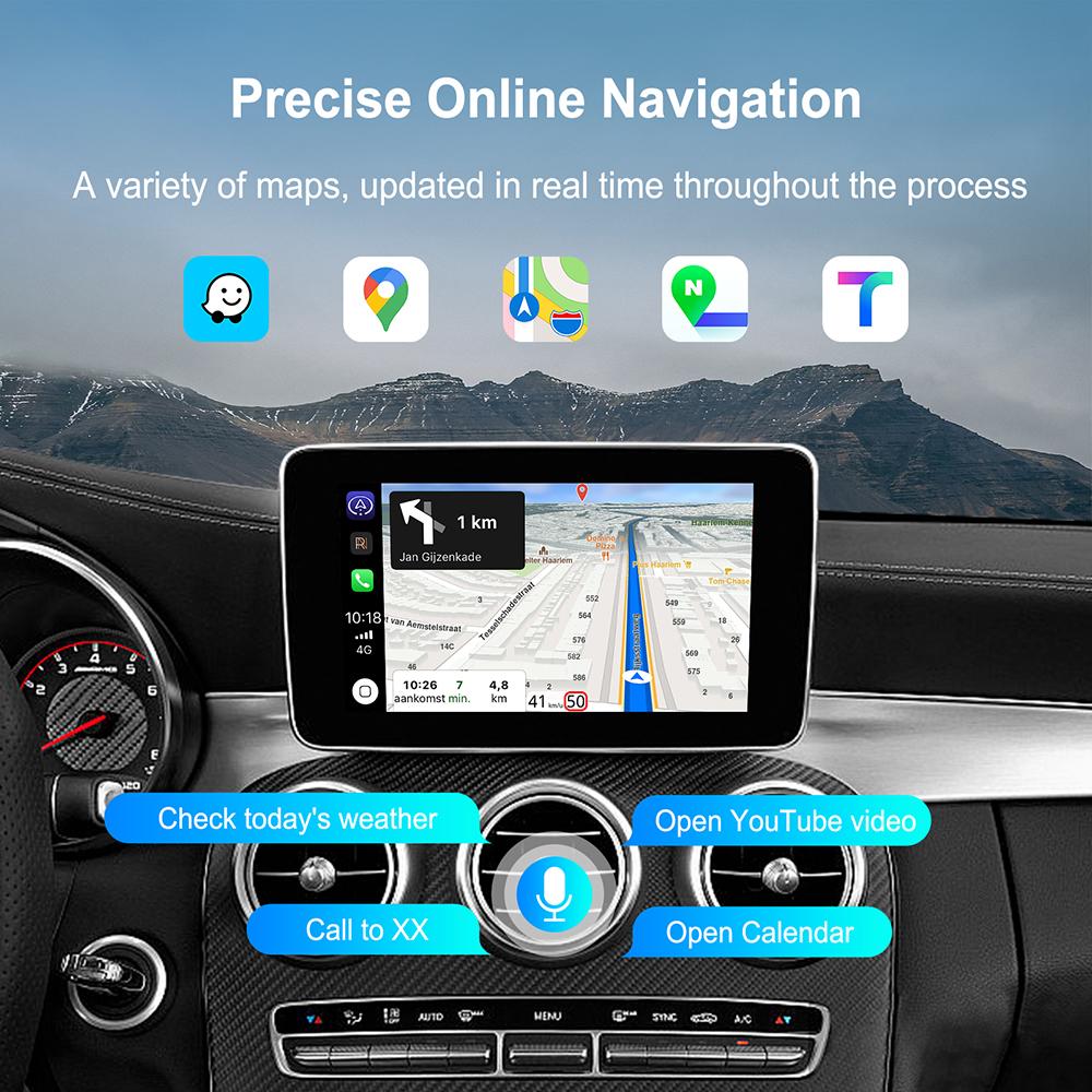 For NTG 5.0 Wireless CarPlay Adapter Android Auto Module For Benz For C GLC W205 A CLA GLA B E GLE CLS With Bluetooth
