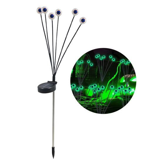 Solar Eyeball Lights Halloween Outdoor Stake Lights Colorful Glowing Ghost Eye Design Waterproof Decorative
