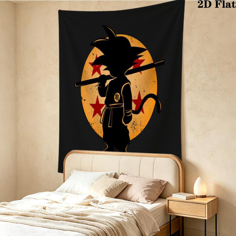 Son Goku Wall Tapestry Aesthetic Wall Hanging Printed Fabric Blanket Decorative Tapestries For Bedroom Living Room Home Decor