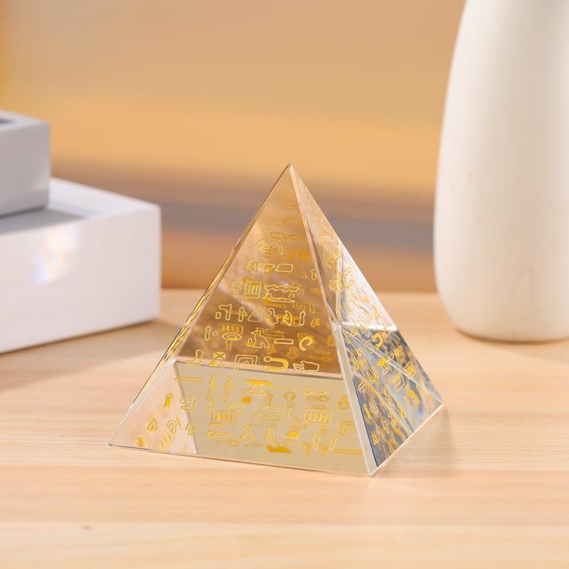 Scripture Ancient Egyptian Style Creative Pyramid Crafts Ornaments Quadrangular Prism Energy Tower Photography Props
