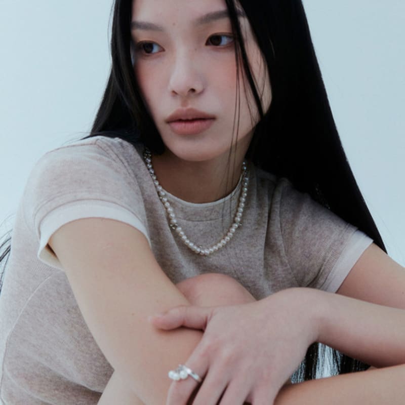 Lowool Dew Pearl Silver Necklace