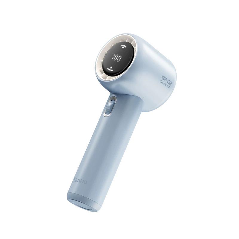 High-Speed Turbo Handheld Fan with Digital Display, USB Fast Charging, Long Battery Life, and Strong Wind Power