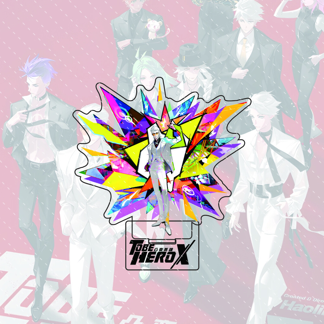 

anime TO BE HERO X acrylic character X loli Lucky Cyan Ghostblade standing model base desktop decoration gift 15cm 15 cm