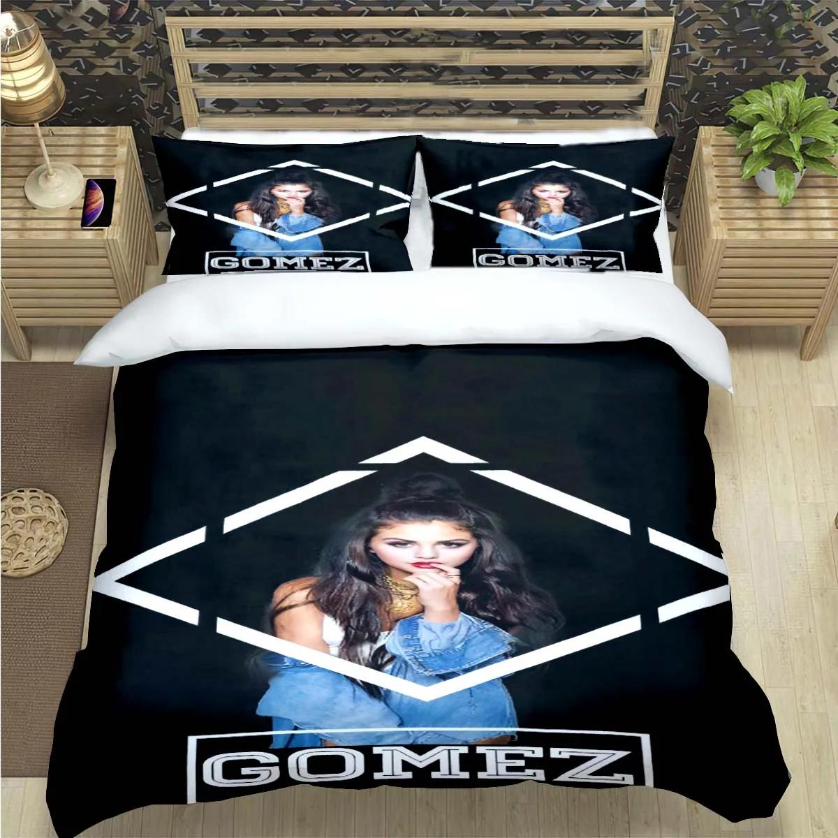 

Famous Female Singer S-Selena G-Gomez Print Beding Sets Bed Suplies Set Soft Duvet Cover Bed Warm Comforter Set Beding Set High-End Premium Gift 135*200cm Eu-Single