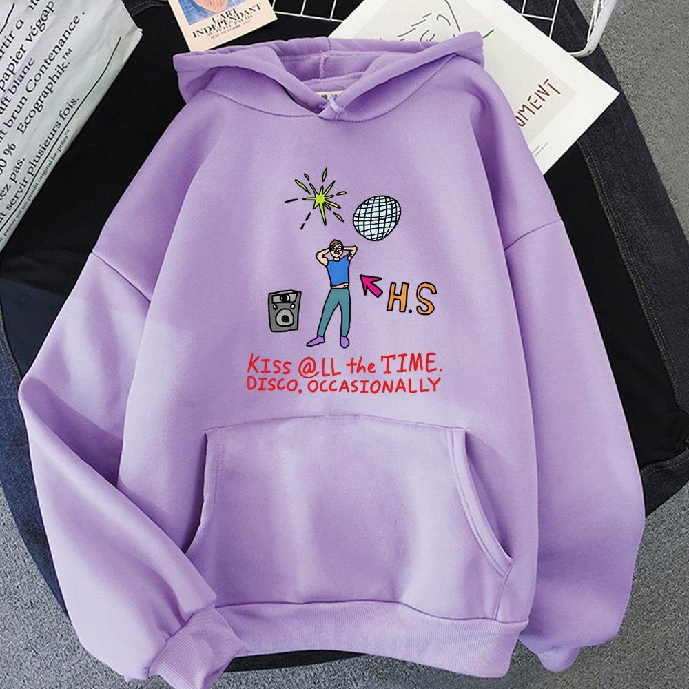 Küss Mich Immer Disco Gelegentlich Klassisch Klassisch KAPUZE HarryStyle 2026 Winter HoheQualität Sweatshirt Harajuku Bequem