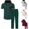 Men  Sports  Leisure  Waverg  Hooded  Hood  Short  Sleeves  Trousers  Set