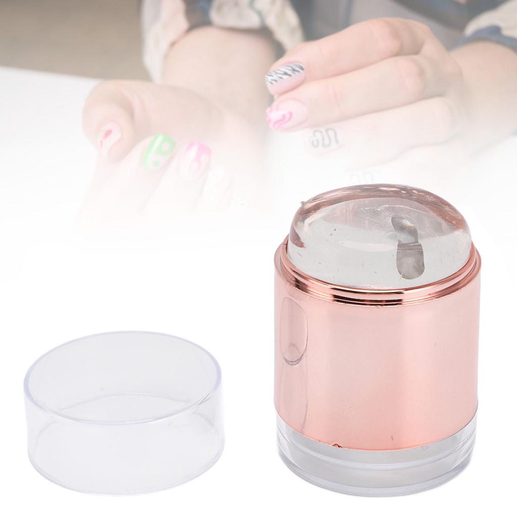 Nail Art Stamper Kit Strong Adhesive Clear Double Headed Nail Art Jelly Stamper with Lace Floral Pat
