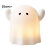 Soft Warm Diffused Lighting Cute Resin Ghost Night Light for Bedroom, Decorative LED Lamp Halloween Party Table Decor Desk Decor, Battery Operated
