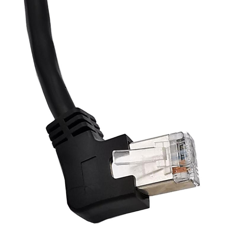 RJ45 Ethernet Extension Cable with Space Saving 90Degree Designing Cord Left/Right/Up/Down Elbowed Line