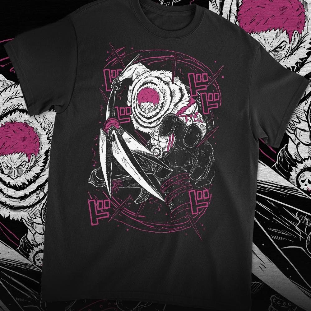 

anime One Piece Katakuri Graphic TShirt 100Cotton Oversized Shirt unisex Unisex Short Y2k Selling Popular Sleeve ONeck Fashion 4XL