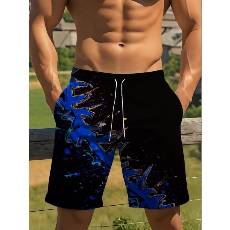 Men s quick-drying beach shorts urban style abstract print S