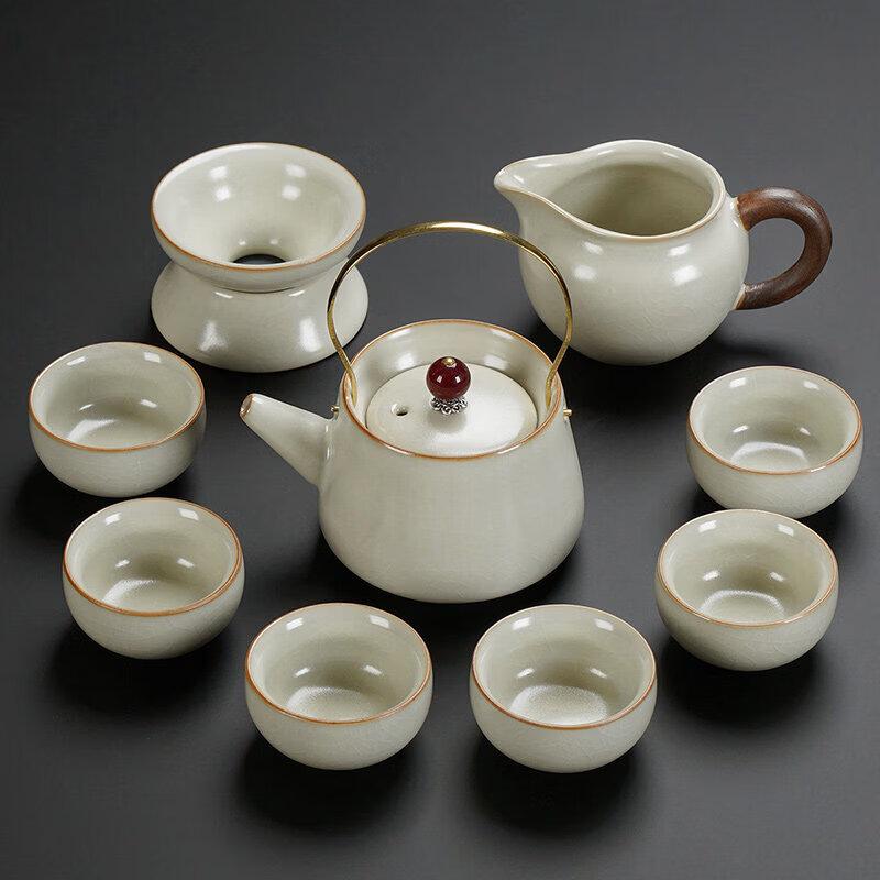 Ru Kiln Ceramic Kung Fu Tea Set with Auto Water Supply