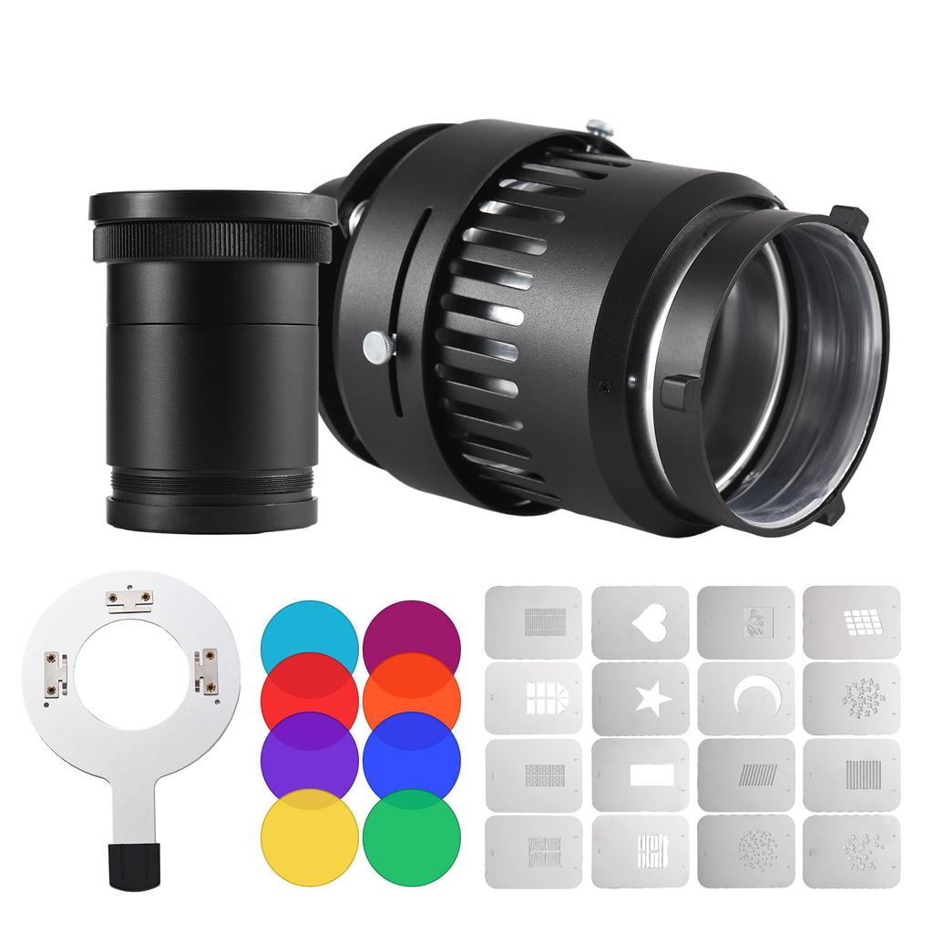 Bowens Mount Optical Snoot Conical Focalize Condenser Art Special Effects Shaped Beam Light Cylinder with 85mm F2.4