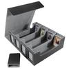 Trading Card Storage Box Magnetic Closure 4-Row Deck Case Large Capacity Card Deck Box for PTCG TCG Sports Cards