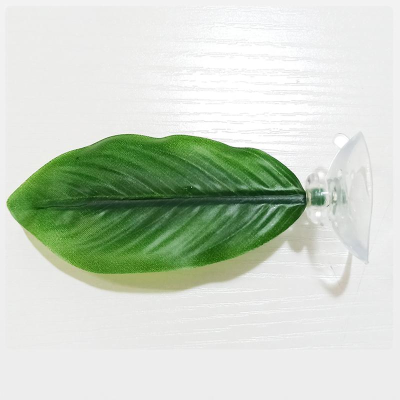 1pcs Green Leaf Hammock For Betta Fish Stress-Reducing Aquarium-Safe Decor With Suction Cup For Fish Tank Fake Plants Decoration
