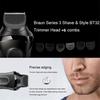 A52Q Beard Trimmer Attachment, 1/2/3/5/7/9mm Replacement Shaver Guide Combs, for Braun Series 3 BT32 Electric Razors