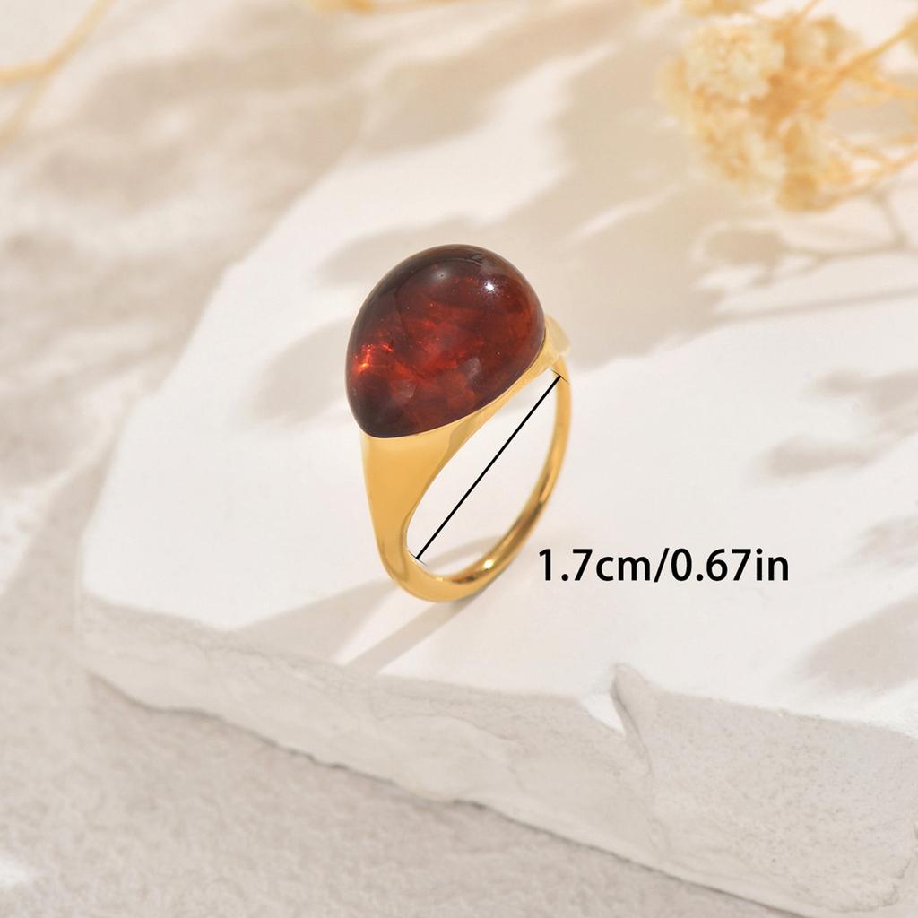 Women's Ring Personalized Inlaid Gemstone Niche High-end Design Adjustable Ring Versatile Jewelry