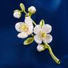 Frauen Vintage Zubehör Pflanze Jasmin Blume Brosche Exquisite Kleidung Kragen Broschen