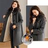 Women's Plush Lined Long Wool Blend Coat