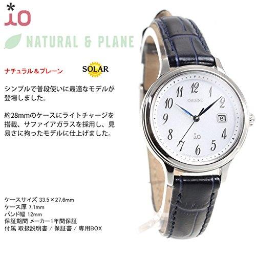 [ORIENT iO] Montre solaire pour femme RN-WG0009S, blanche, fabriquée au Japon, garantie nationale