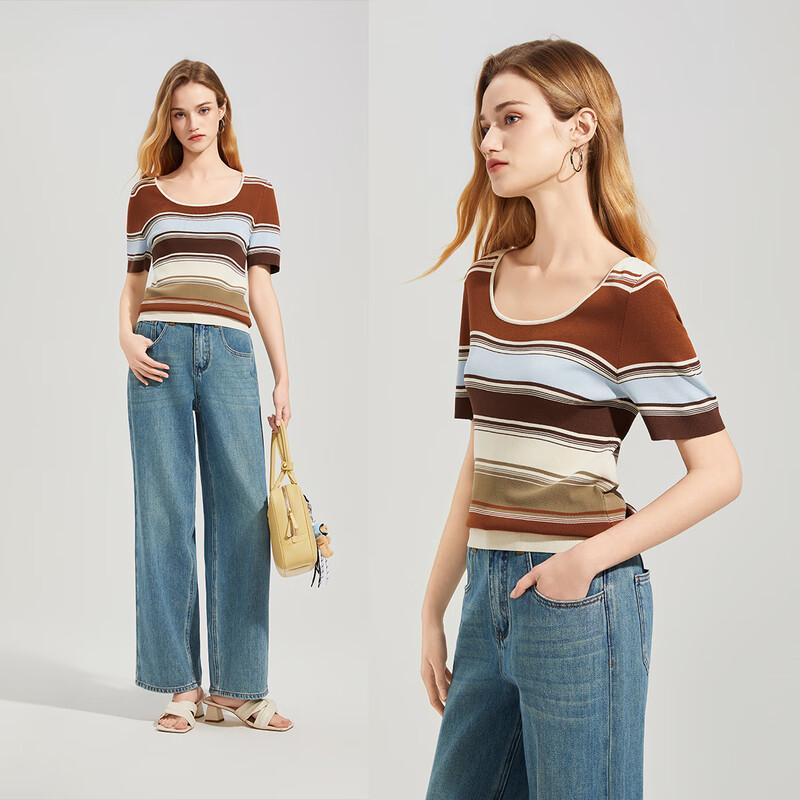 Women's Versatile Short-Sleeve Knit Top