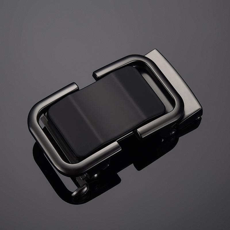 Men's Rectangle Auto Lock Belt Buckle Single 4.0 Points Zinc Alloy Vintage Jeans Button Flat Toothless Exquisite Workmanship