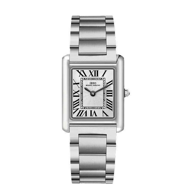 Small Square Watch Women S Watch Fashion Light Luxury Watch Niche Trend Steel Watch
