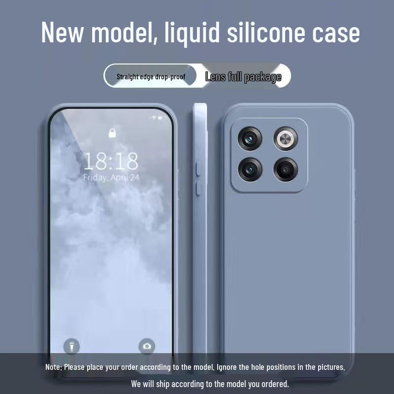 OnePlus Ace Pro Liquid Silicone Protective Case: Full Coverage, Drop-Proof, Solid Color, Skin-Friendly, Simple Design.