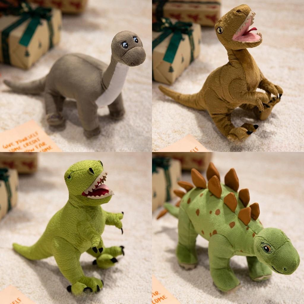 Coleção de Pelúcias de Dinossauro Braquiossauro Velociraptor Com Algodão PP Confortável Para Crianças