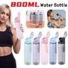 800ML Large Capacity Sports Water Bottle Leak Proof Plastic Drinking Cup With Scale Suitable For Travel Fitness Leakproof