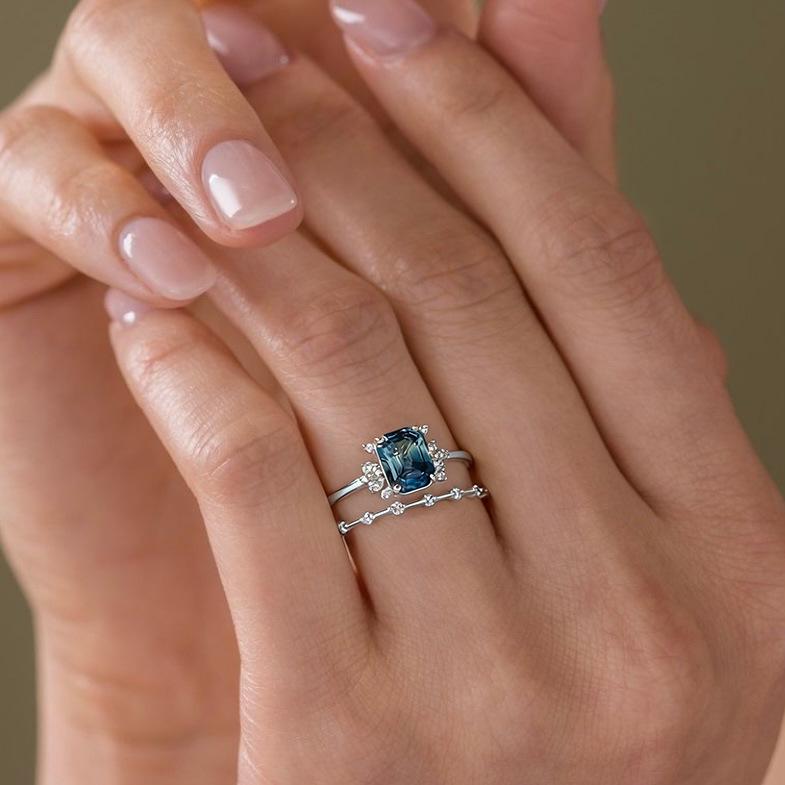 Deep Blue Zircon Couple Rings - Unisex Fashion Jewelry Bestseller
